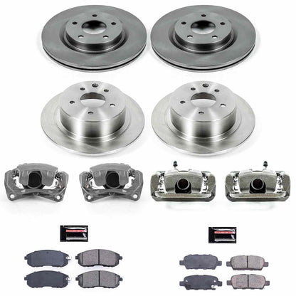 PowerStop Power Stop 07-10 Nissan Altima Autospecialty Kit w/ Calipers - Front and Rear KCOE7865