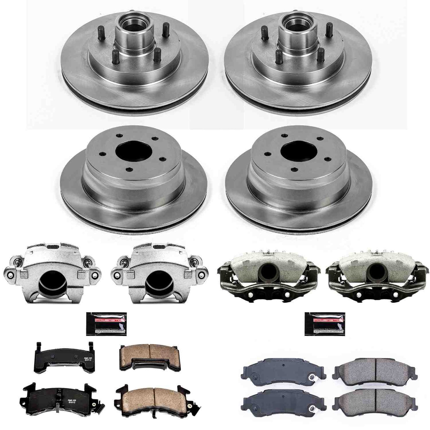 PowerStop Power Stop 98-03 Chevrolet S10 Autospecialty Kit w/ Calipers - Front and Rear KCOE7913