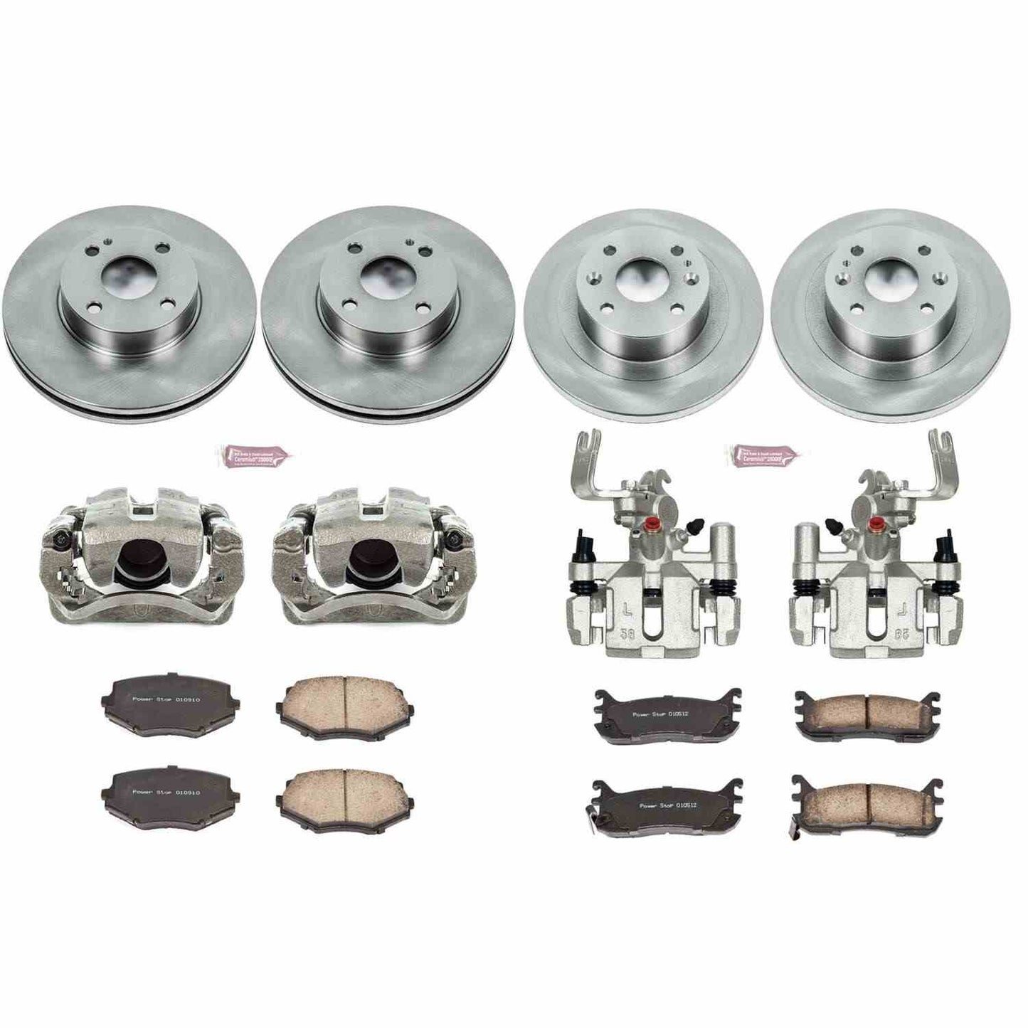 PowerStop Power Stop 94-97 Mazda Miata Autospecialty Kit w/ Calipers - Front and Rear KCOE794