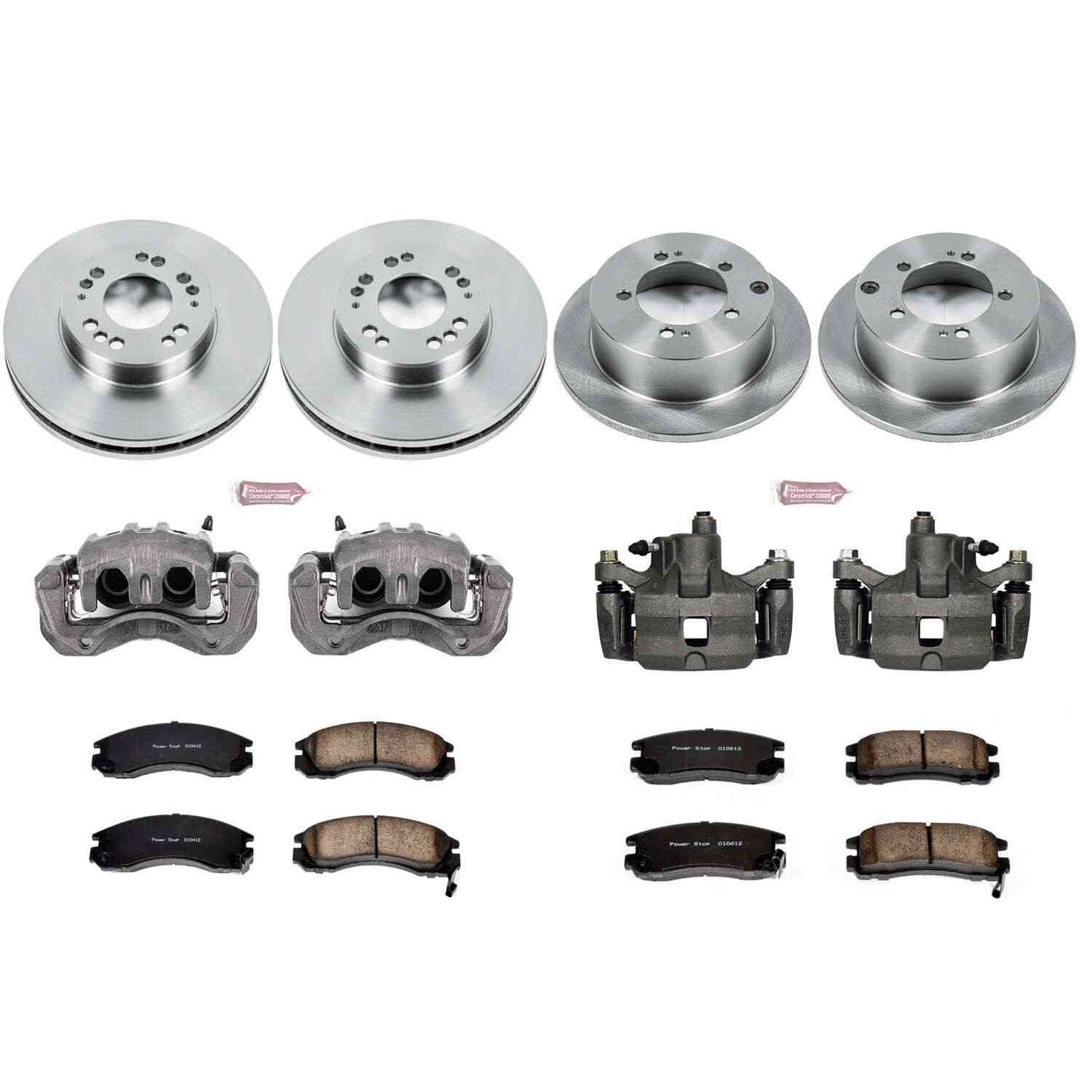 PowerStop Power Stop 95-97 Eagle Talon Autospecialty Kit w/ Calipers - Front and Rear KCOE802