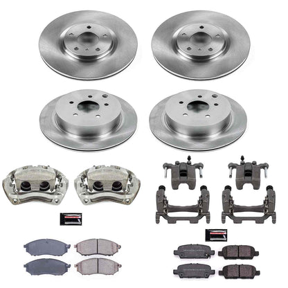 PowerStop Power Stop 18-19 Infiniti Q70 Autospecialty Kit w/ Calipers - Front and Rear KCOE8061