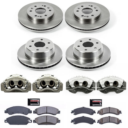 PowerStop Power Stop 05-06 GMC Sierra 1500 Autospecialty Kit w/ Calipers - Front and Rear KCOE8071