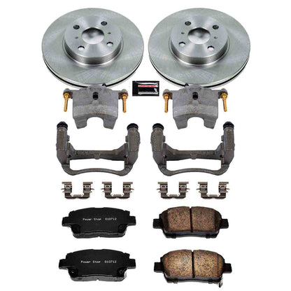 PowerStop Power Stop 01-05 Toyota Echo Front Autospecialty Brake Kit w/Calipers KCOE821