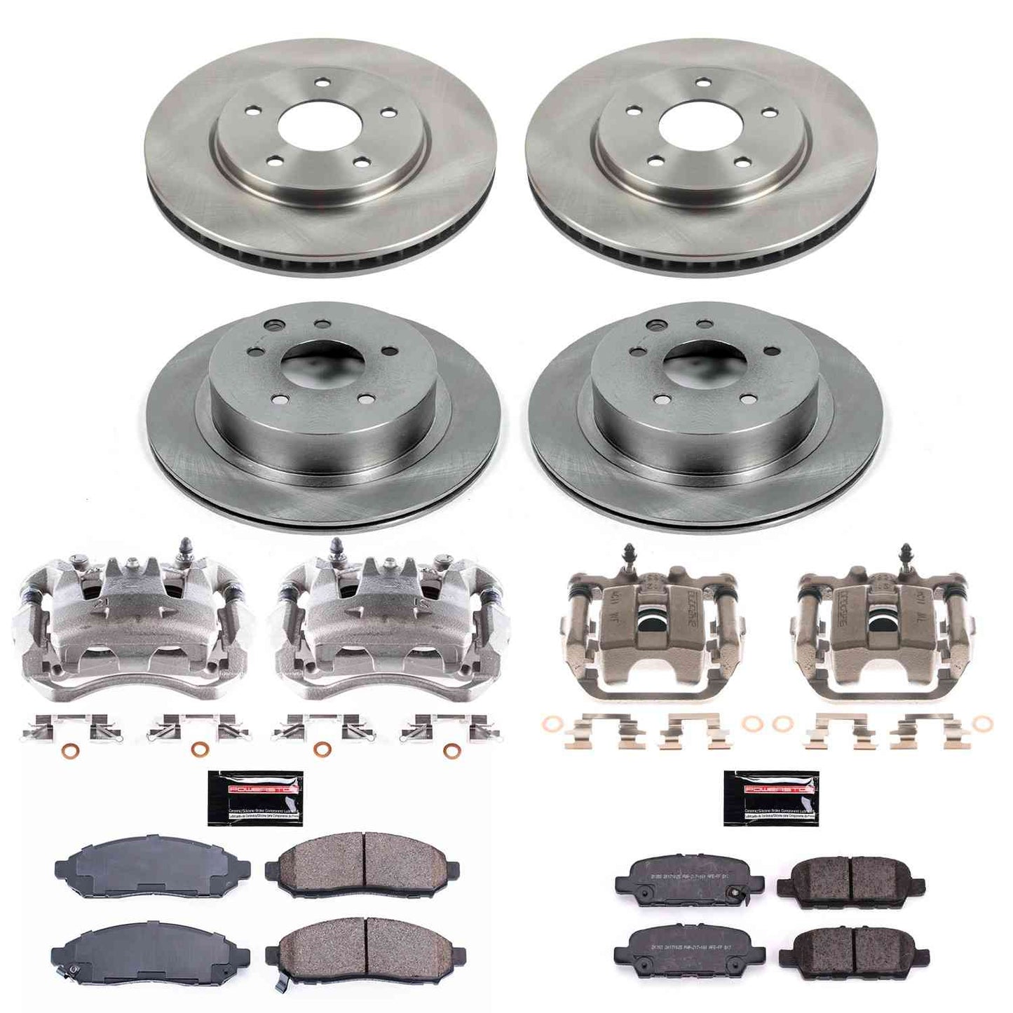 PowerStop Power Stop 11-14 Nissan Leaf Autospecialty Kit w/ Calipers - Front and Rear KCOE8272