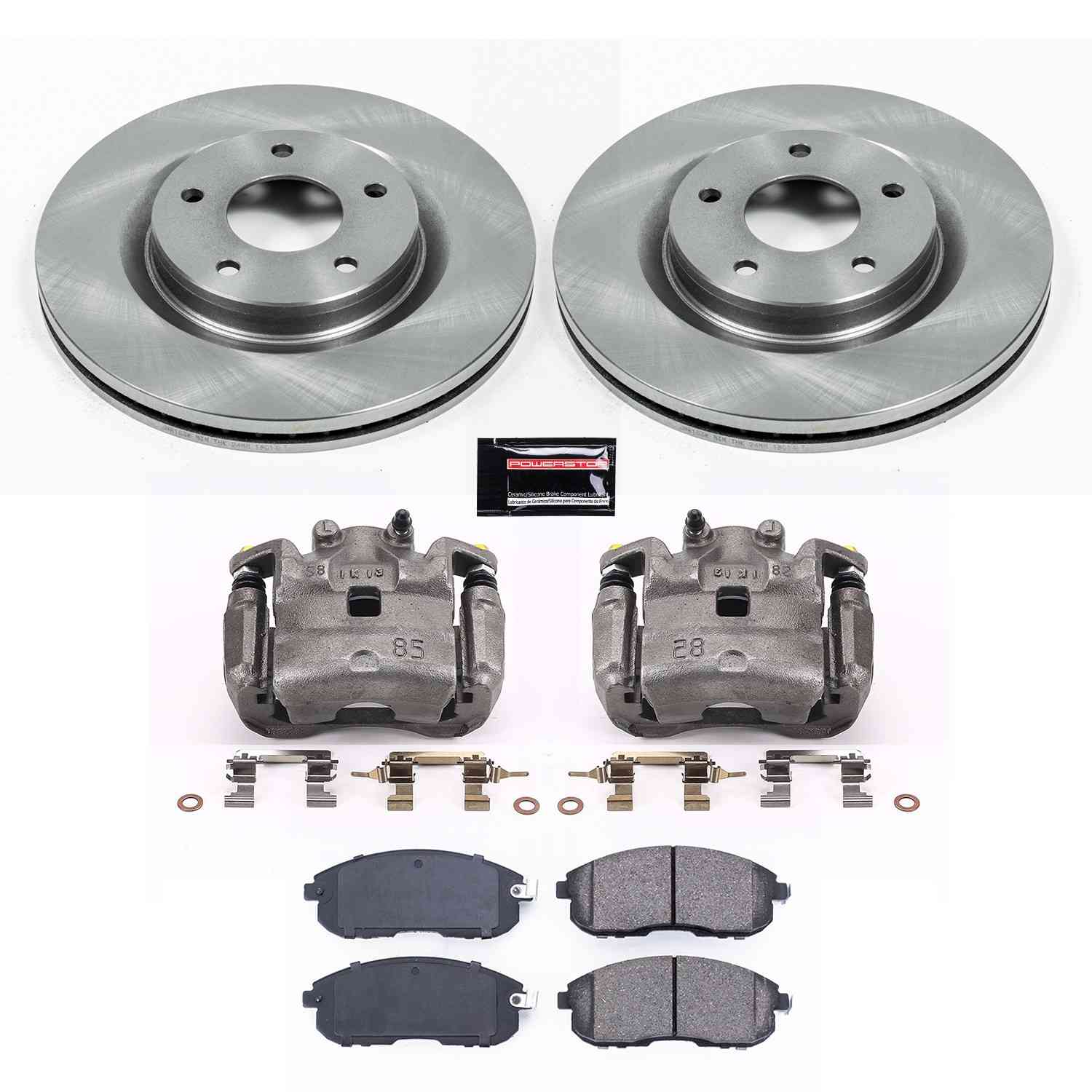 Power Stop 2019 Nissan Sentra Front Autospecialty Brake Kit w/Calipers KCOE8327