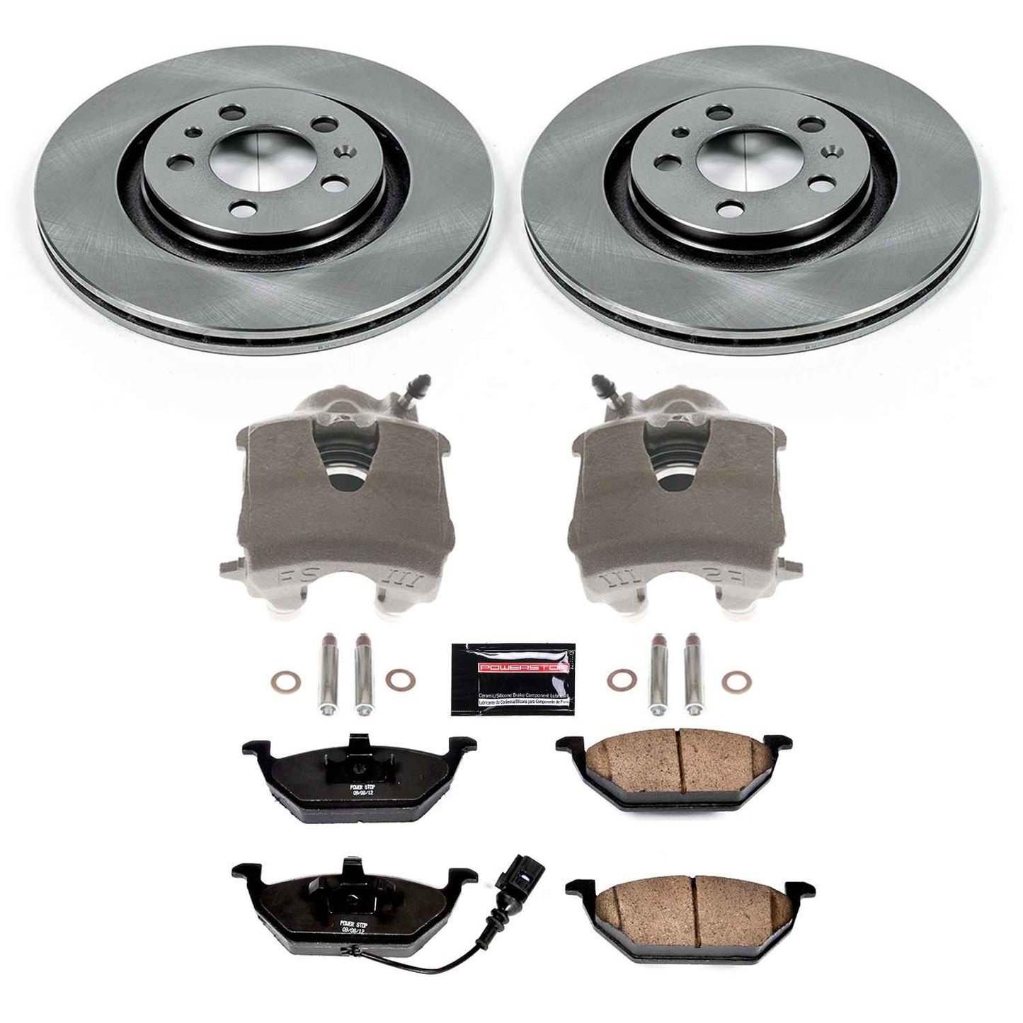 PowerStop Power Stop 99-06 Volkswagen Beetle Front Autospecialty Brake Kit w/Calipers KCOE839