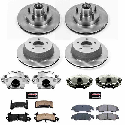 PowerStop Power Stop 2003 Chevrolet S10 Autospecialty Kit w/ Calipers - Front and Rear KCOE8437