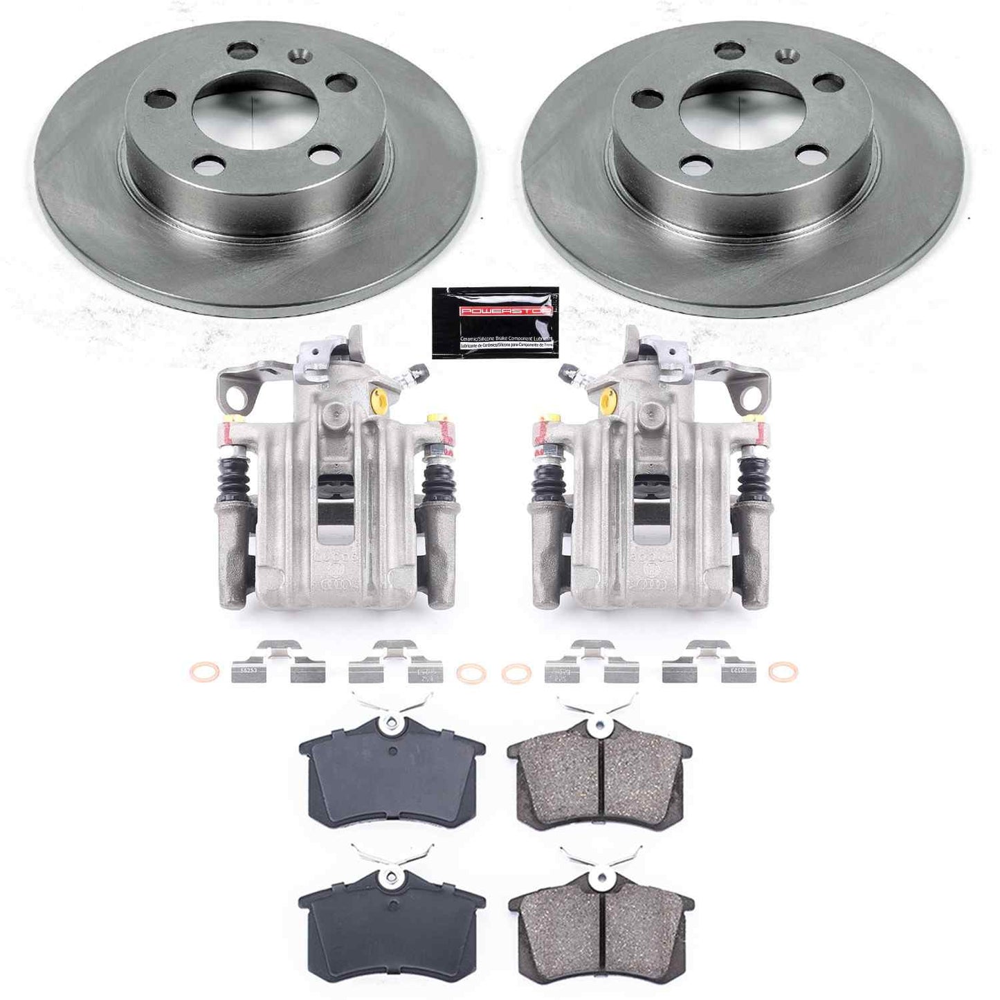 PowerStop Power Stop 98-99 Volkswagen Beetle Rear Autospecialty Brake Kit w/Calipers KCOE847A