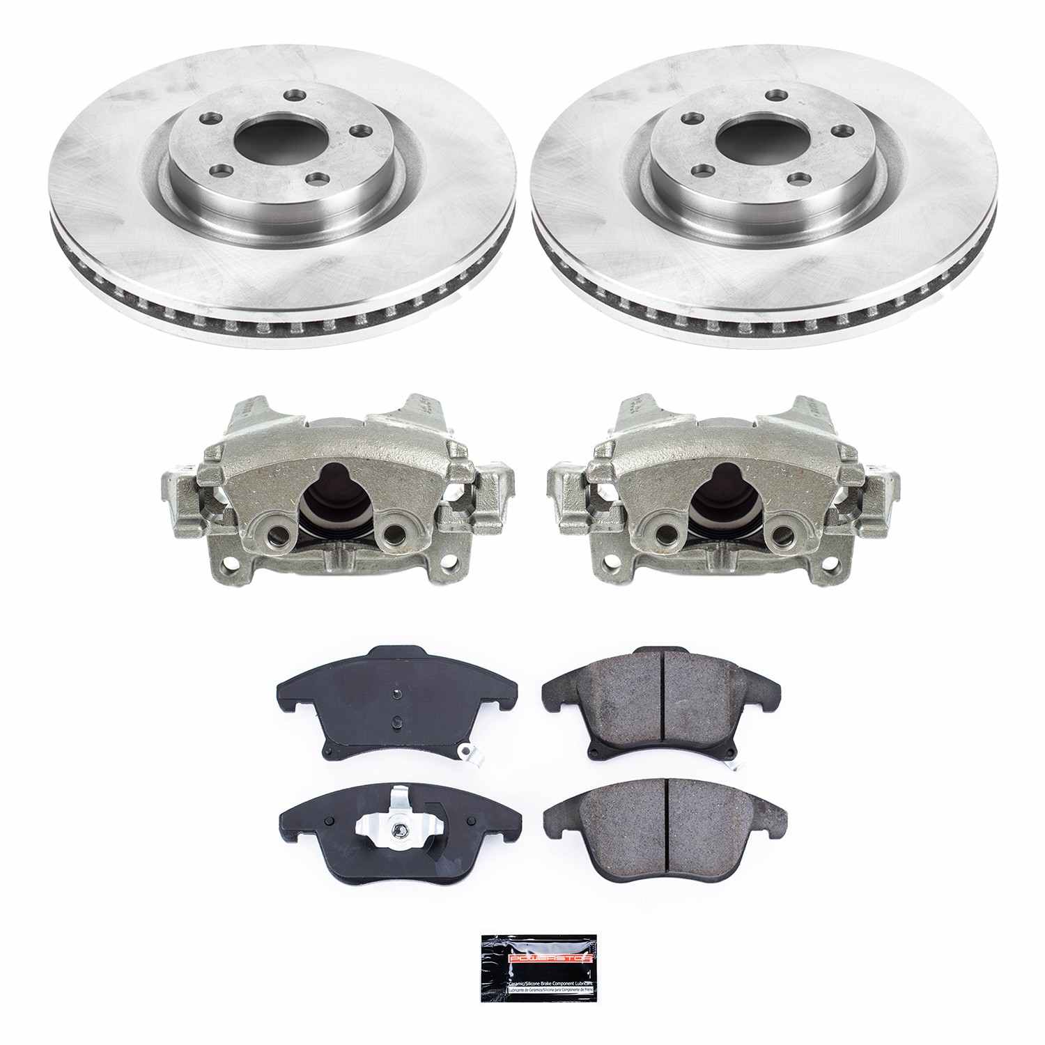 Power Stop 19-20 Ford Police Responder Hybrid Front Autospecialty Brake Kit w/Calipers KCOE8540