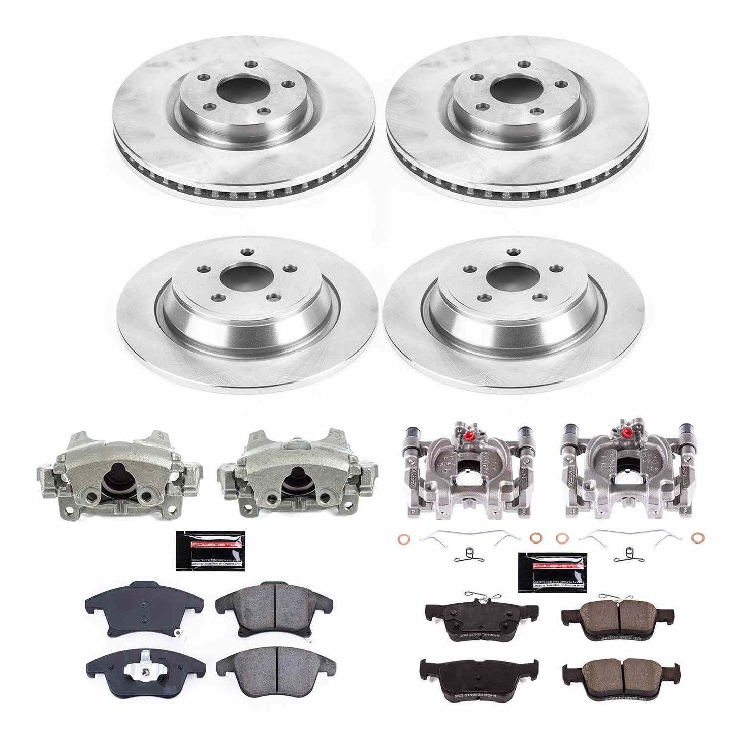 PowerStop Power Stop 19-20 Ford Police Responder Hybrid Front & Rear Autospecialty Kit w/Cals KCOE8541