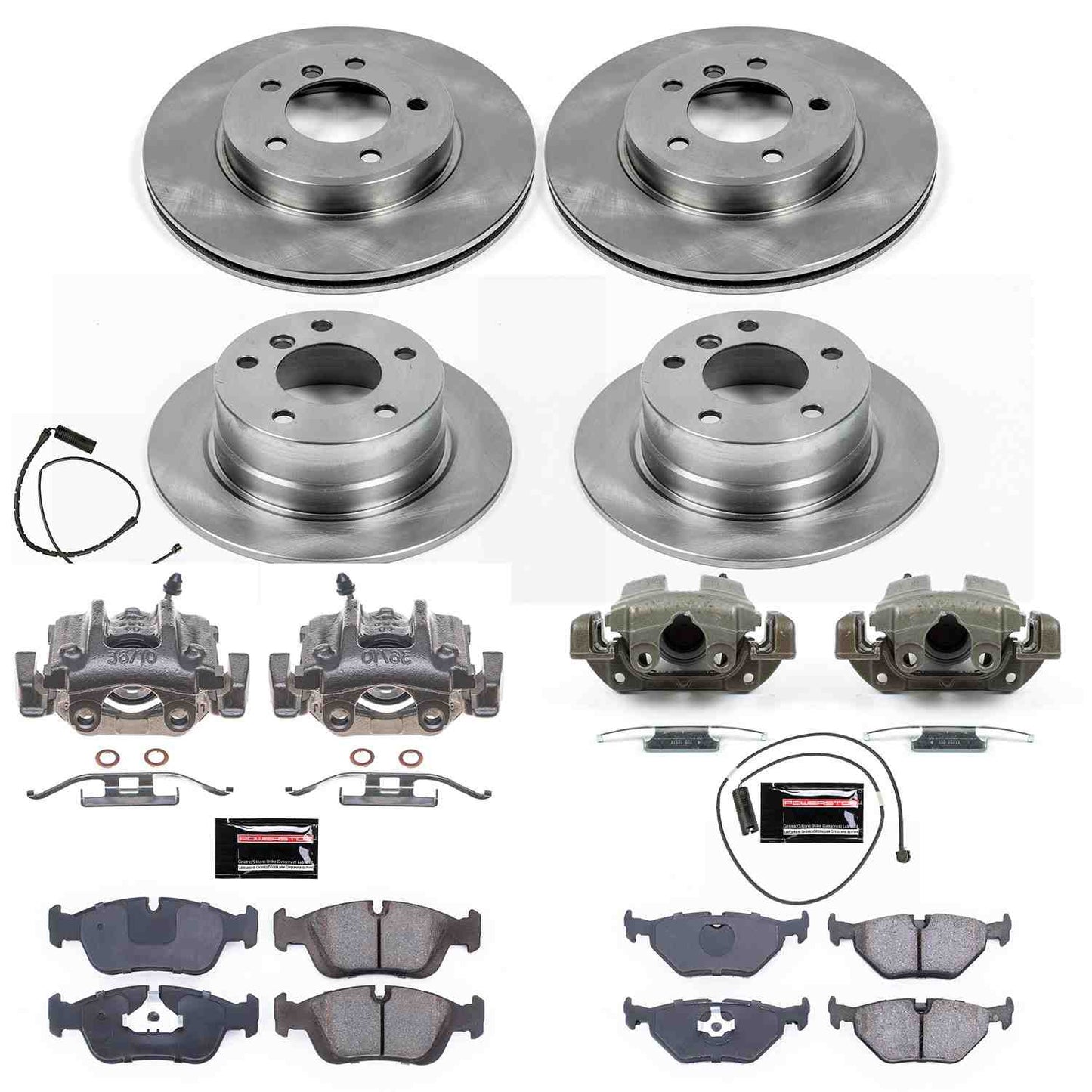 PowerStop Power Stop 01-02 BMW Z3 Autospecialty Kit w/ Calipers - Front and Rear KCOE870