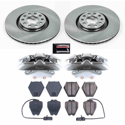 PowerStop Power Stop 00-01 Audi A6 Quattro Front Autospecialty Brake Kit w/Calipers KCOE886