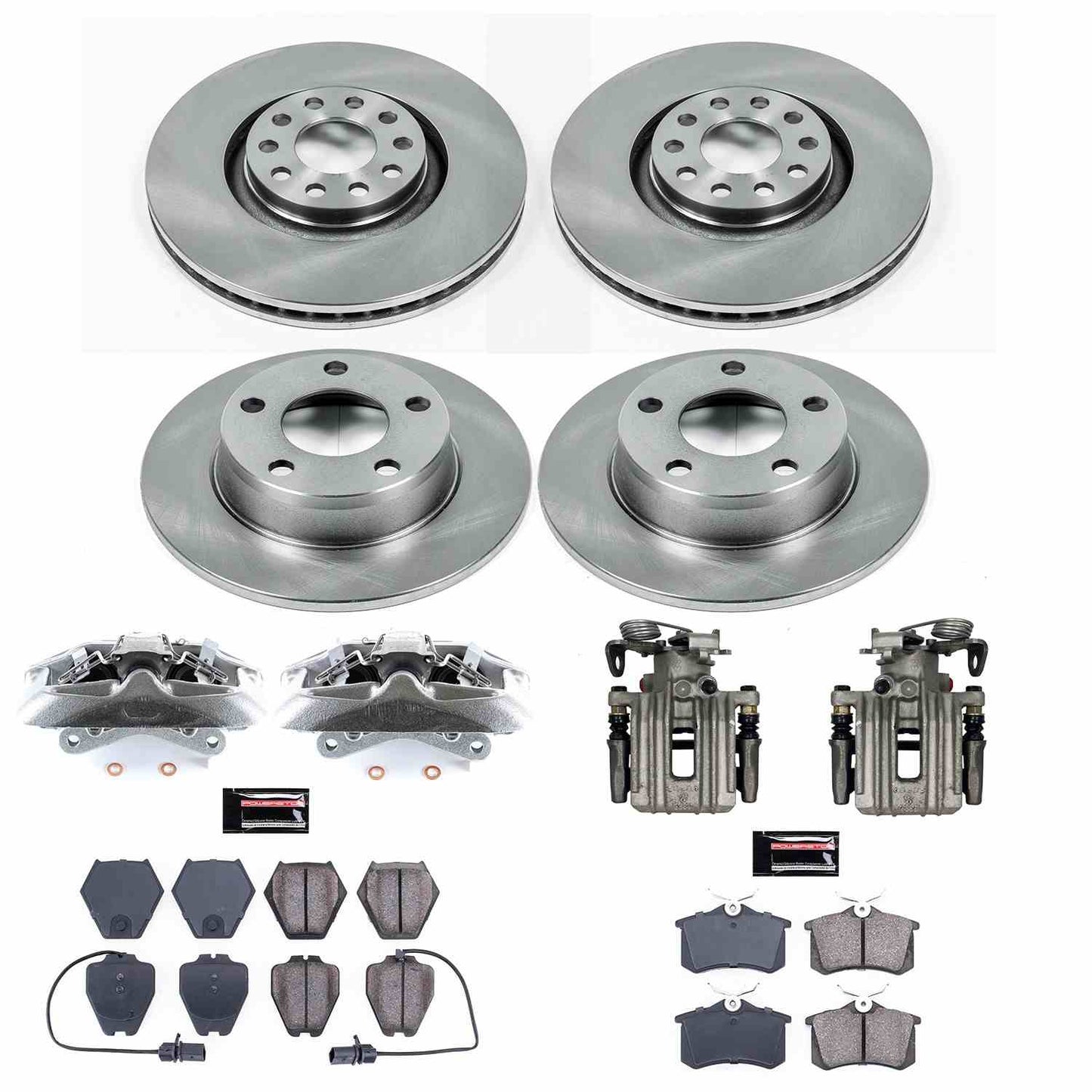 Power Stop 01-05 Audi Allroad Quattro Front & Rear Autospecialty Brake Kit w/Calipers KCOE889