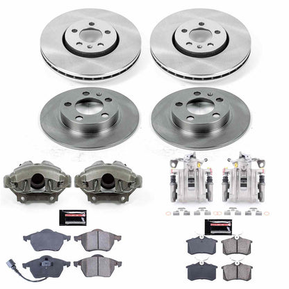PowerStop Power Stop 1999 Volkswagen Beetle Autospecialty Kit w/ Calipers - Front and Rear KCOE899A