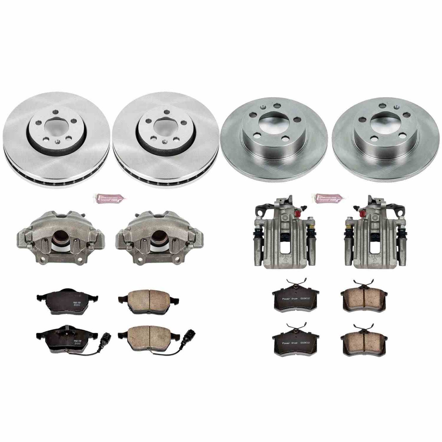 PowerStop Power Stop 00-10 Volkswagen Beetle Autospecialty Kit w/ Calipers - Front and Rear KCOE899B