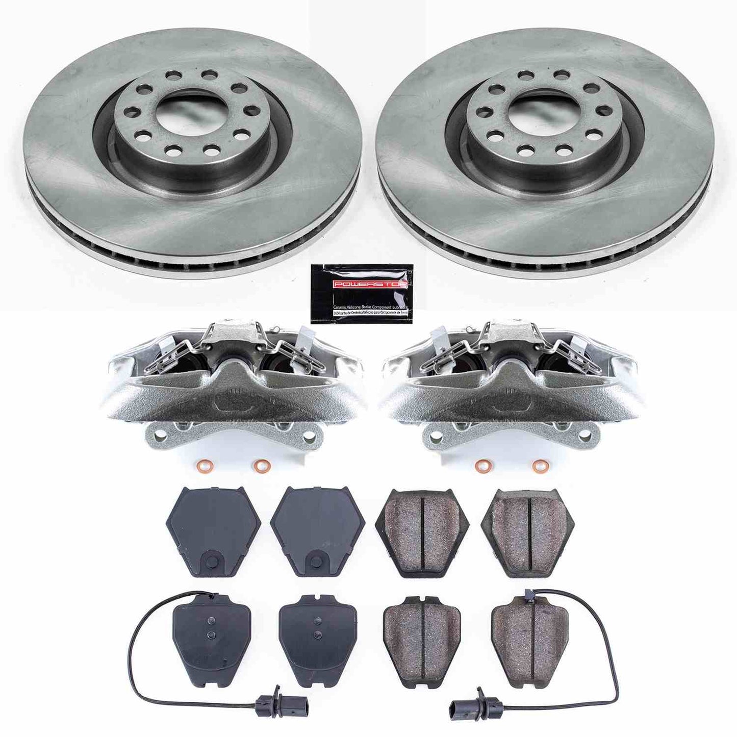 PowerStop Power Stop 00-04 Audi A6 Quattro Front Autospecialty Brake Kit w/Calipers KCOE948