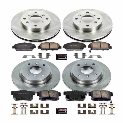 PowerStop Power Stop 92-96 Honda Prelude Front & Rear Autospecialty Brake Kit KOE1034