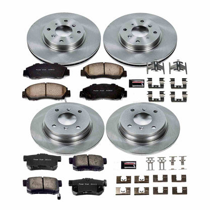 PowerStop Power Stop 93-96 Honda Prelude Front & Rear Autospecialty Brake Kit KOE1038