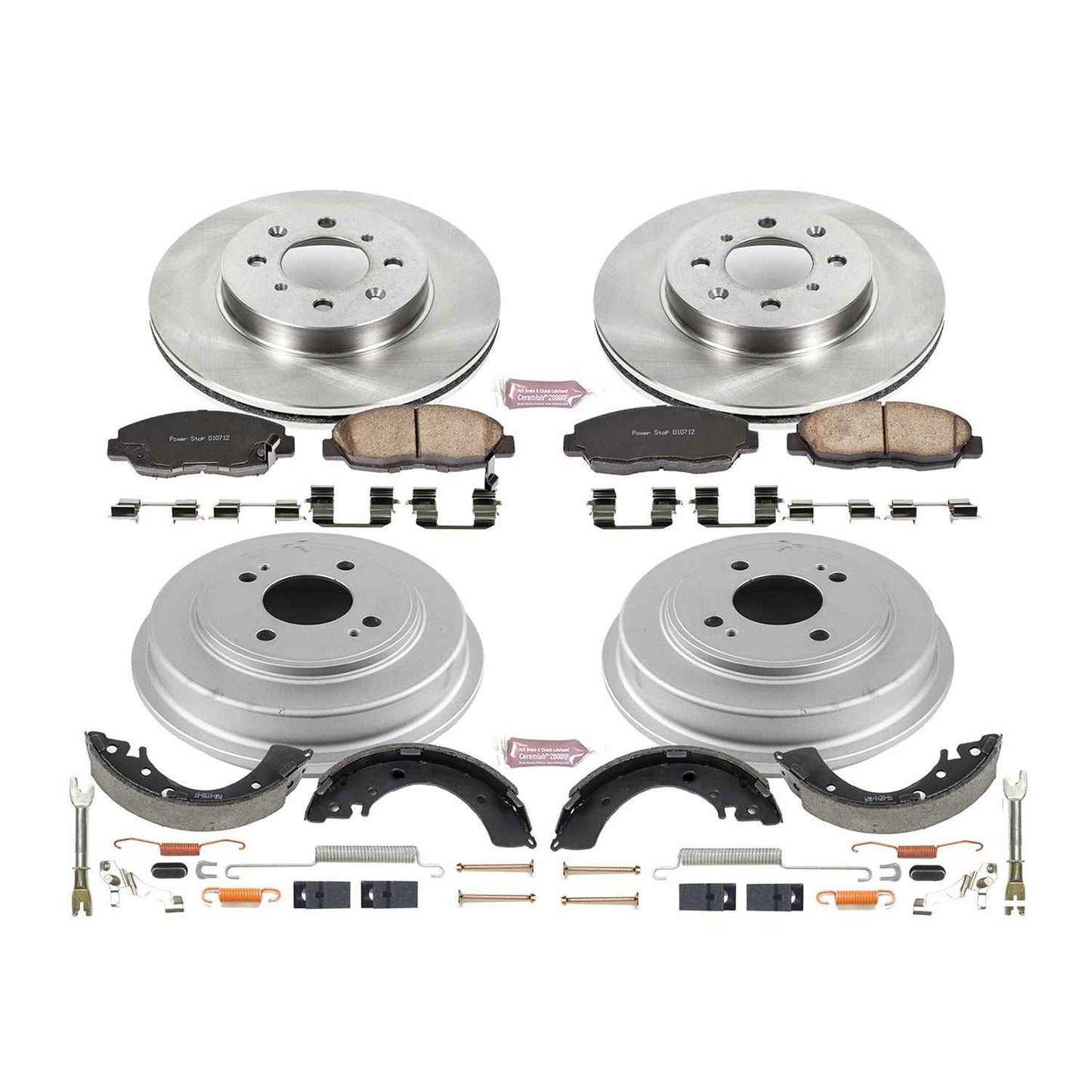 PowerStop Power Stop 2001 Honda Civic Coupe Front & Rear Autospecialty Brake Kit KOE15087DK