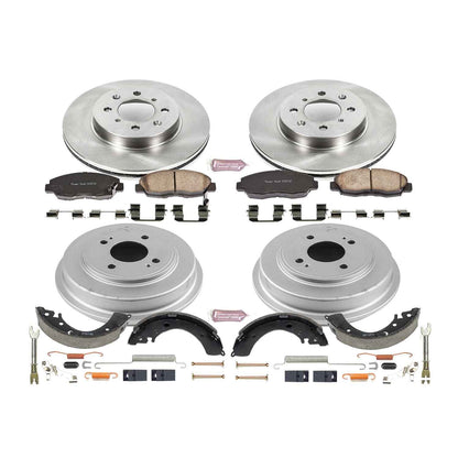 PowerStop Power Stop 2001 Honda Civic Coupe Front & Rear Autospecialty Brake Kit KOE15087DK
