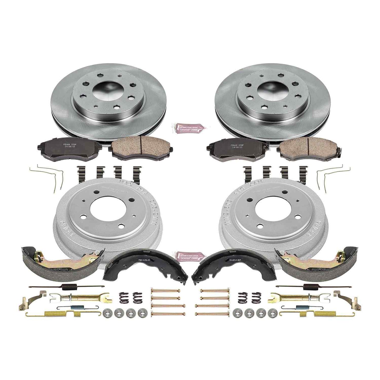 PowerStop Power Stop 98-00 Hyundai Elantra Front & Rear Autospecialty Brake Kit KOE15157DK