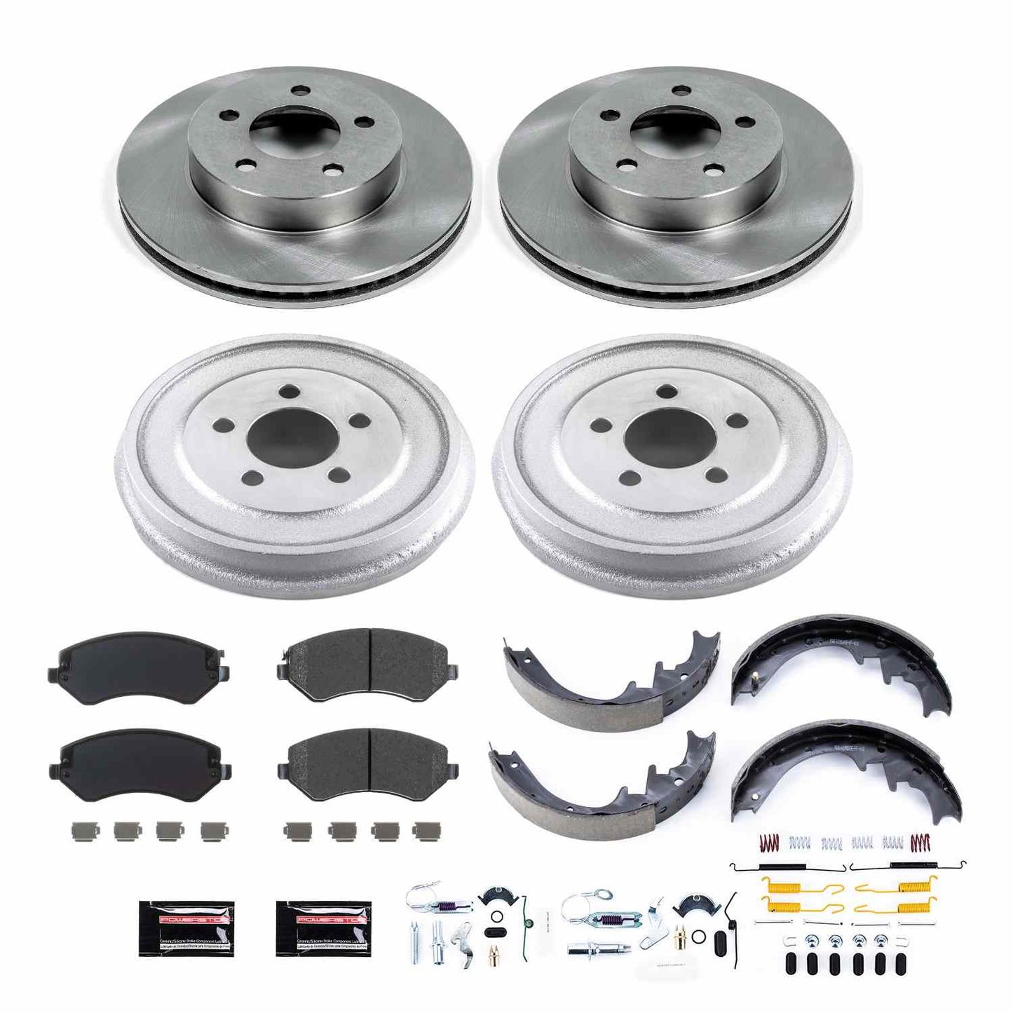 PowerStop Power Stop 2002 Jeep Liberty Front & Rear Autospecialty Brake Kit KOE15216DK