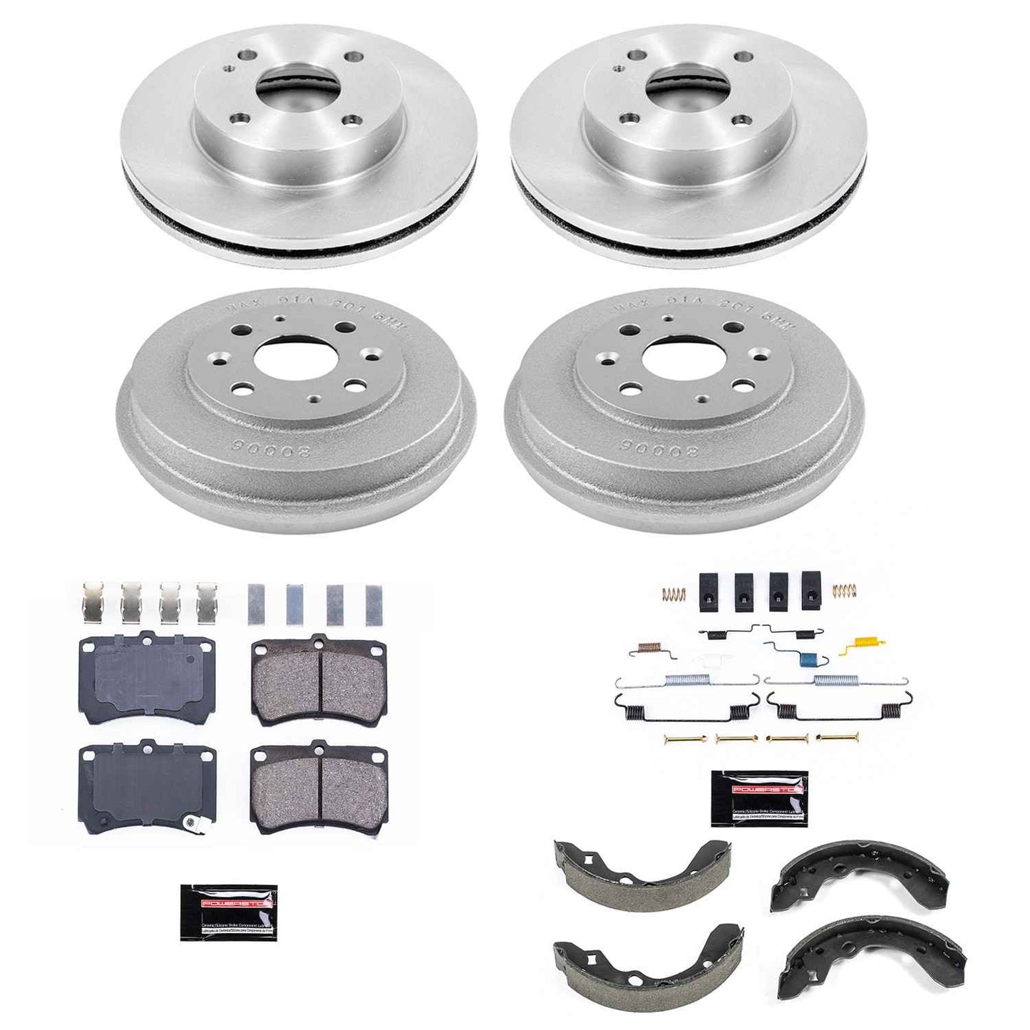 PowerStop Power Stop 93-96 Ford Escort Front & Rear Autospecialty Brake Kit KOE15442DK