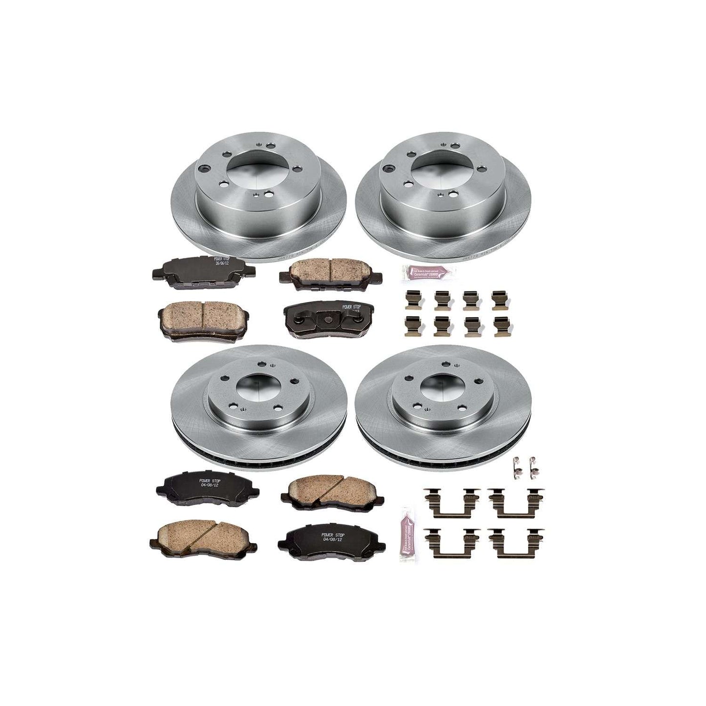 PowerStop Power Stop 04-06 Mitsubishi Lancer Front & Rear Autospecialty Brake Kit KOE1682