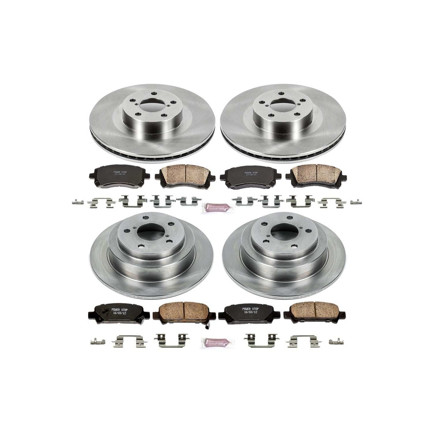 PowerStop Power Stop 02-03 Subaru Impreza Front & Rear Autospecialty Brake Kit KOE2371