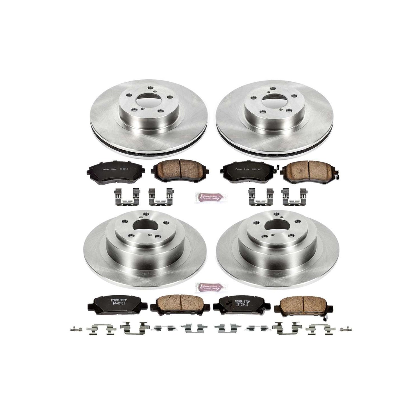 PowerStop Power Stop 02-04 Subaru Legacy Front & Rear Autospecialty Brake Kit KOE2750