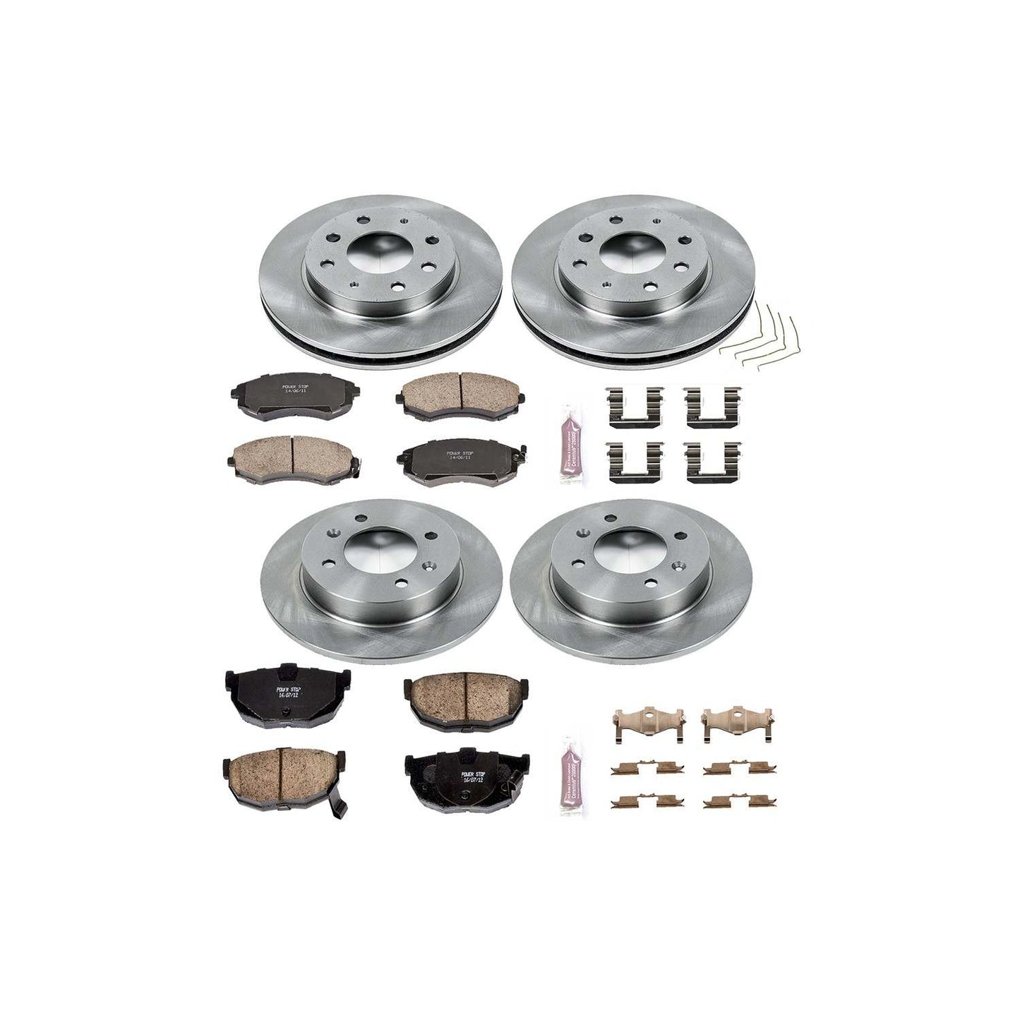PowerStop Power Stop 98-01 Hyundai Elantra Front & Rear Autospecialty Brake Kit KOE2778