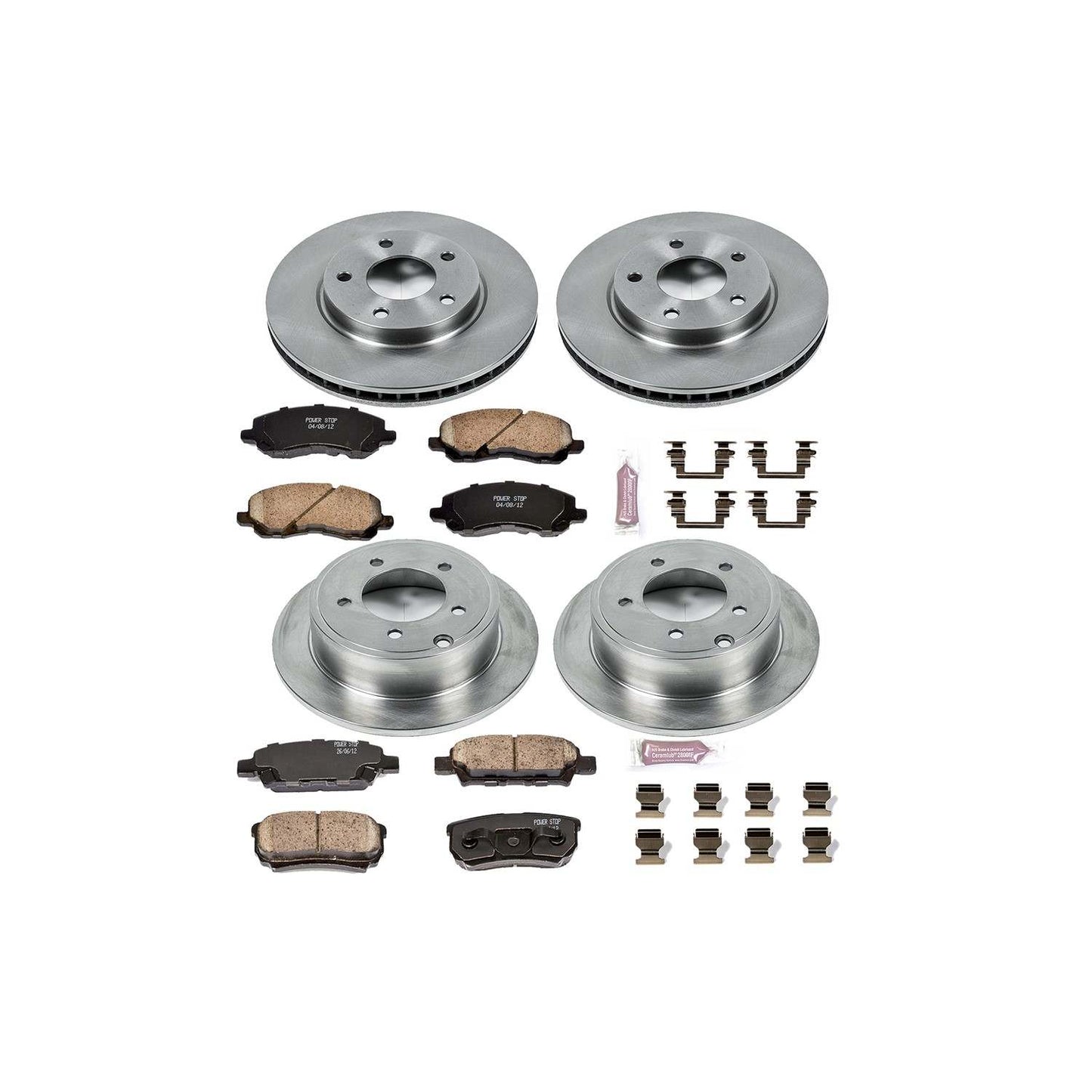 PowerStop Power Stop 08-17 Mitsubishi Lancer Front & Rear Autospecialty Brake Kit KOE4017