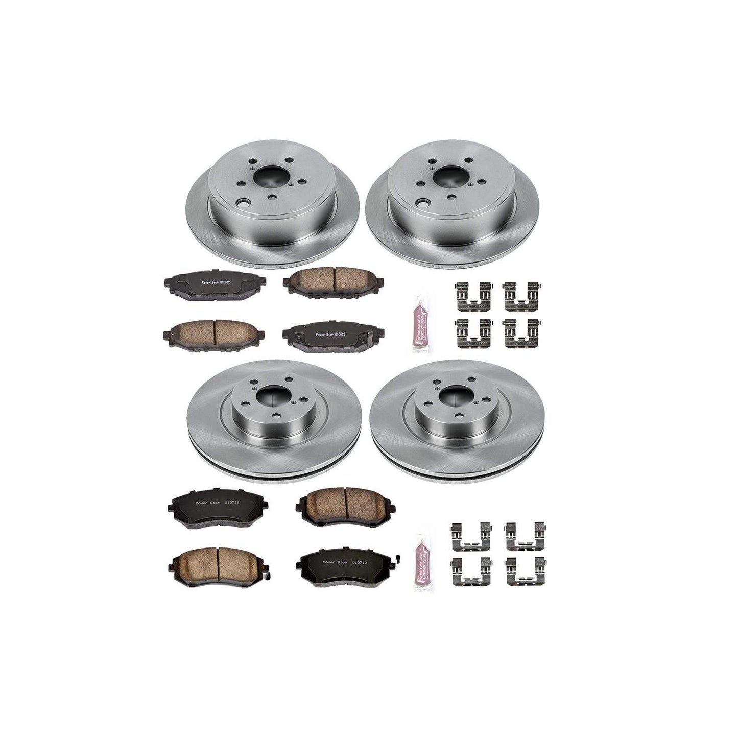 PowerStop Power Stop 09-10 Subaru Forester Front & Rear Autospecialty Brake Kit KOE4077