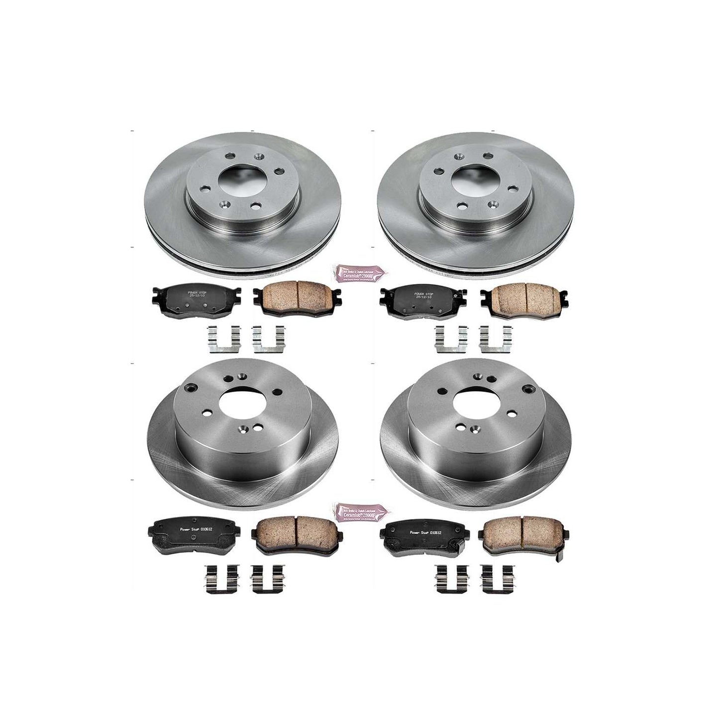 PowerStop Power Stop 06-07 Hyundai Accent Front & Rear Autospecialty Brake Kit KOE4091