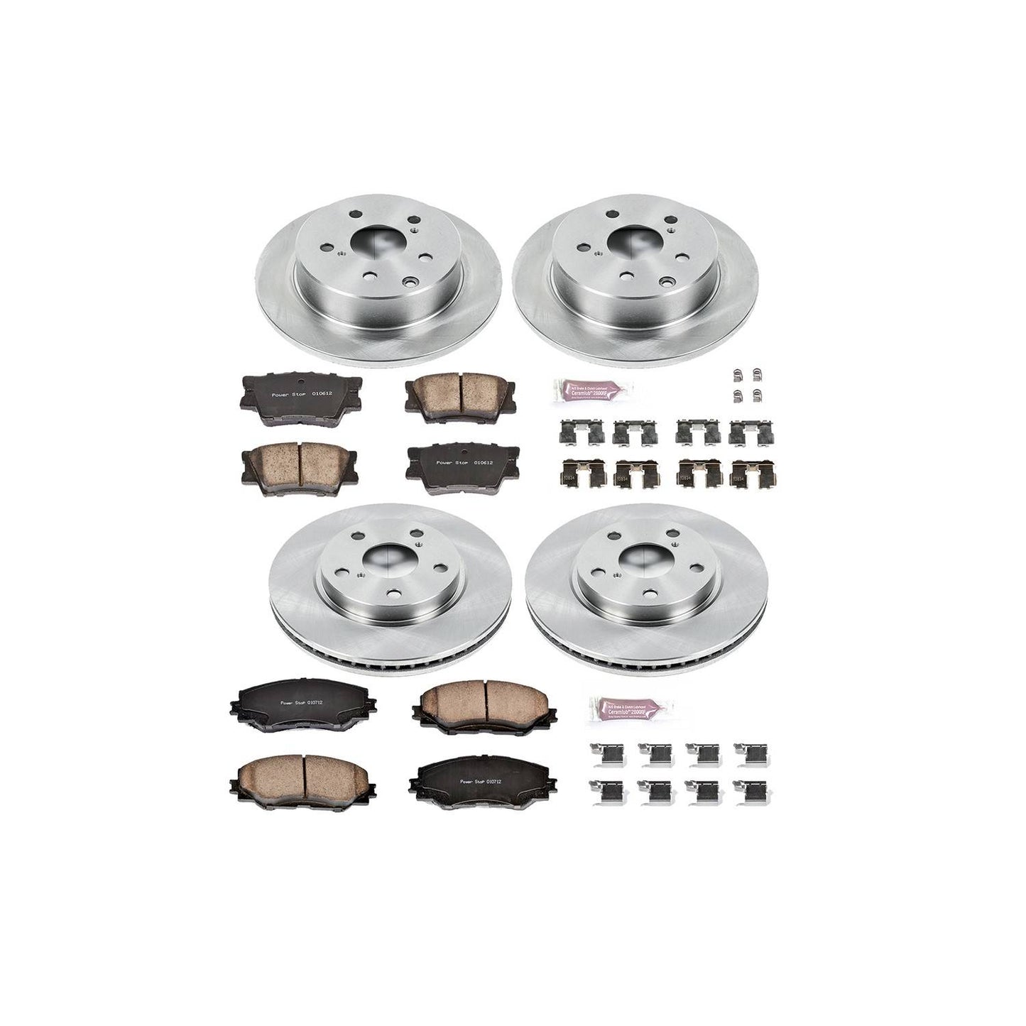 PowerStop Power Stop 10-12 Lexus HS250h Front & Rear Autospecialty Brake Kit KOE4100