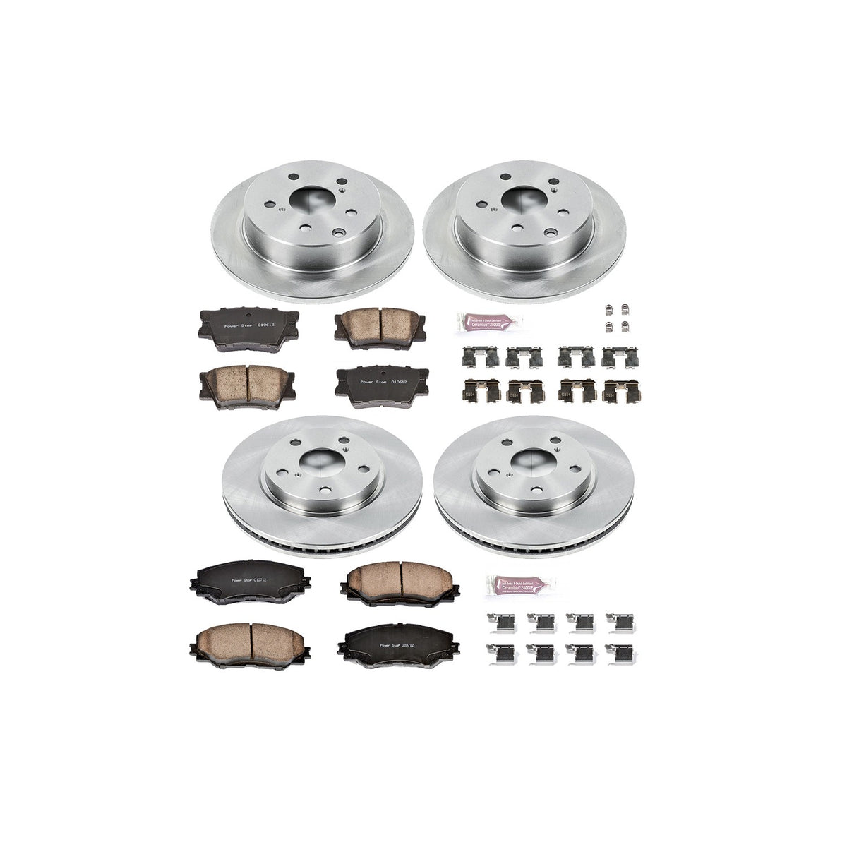 PowerStop Power Stop 10-12 Lexus HS250h Front & Rear Autospecialty Brake Kit KOE4100