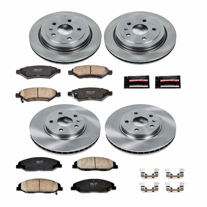 PowerStop Power Stop 08-14 Cadillac CTS Front & Rear Autospecialty Brake Kit KOE4135
