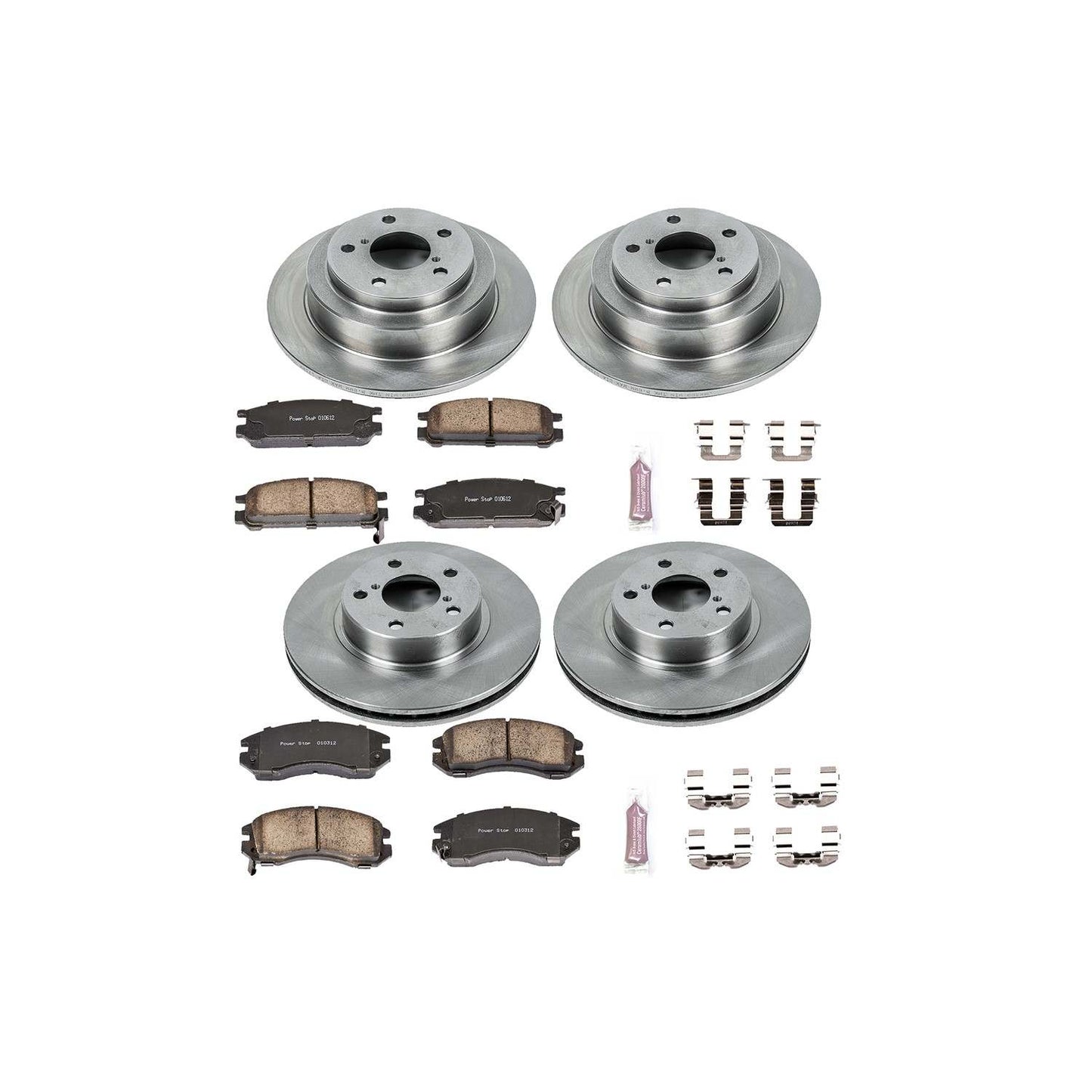 PowerStop Power Stop 93-96 Subaru Impreza Front & Rear Autospecialty Brake Kit KOE444