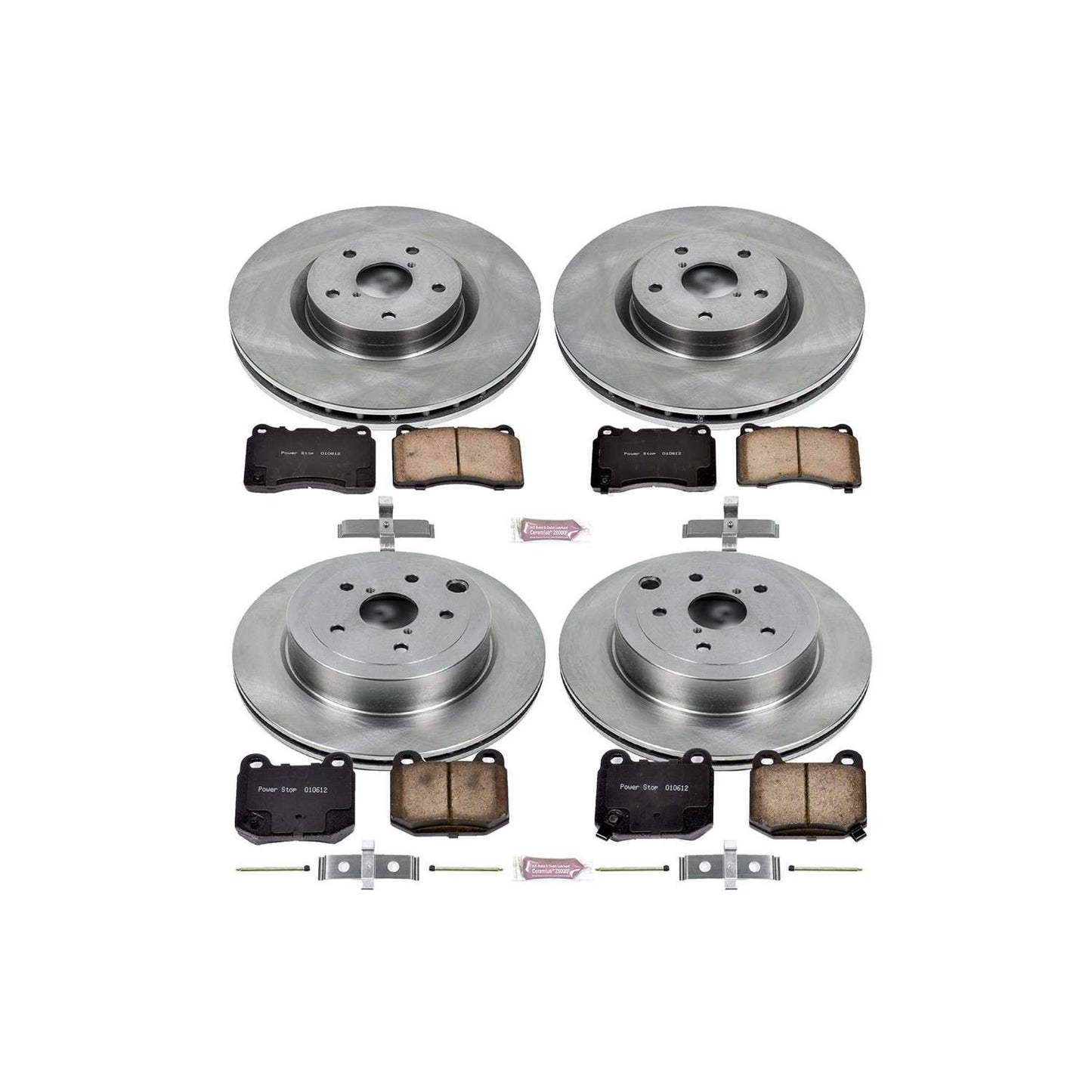 PowerStop Power Stop 08-14 Subaru Impreza Front & Rear Autospecialty Brake Kit KOE4490