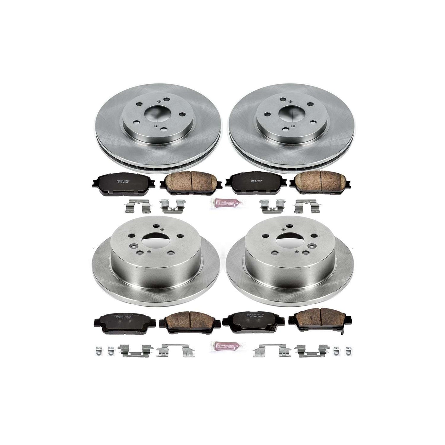 PowerStop Power Stop 04-10 Toyota Sienna Front & Rear Autospecialty Brake Kit KOE5476