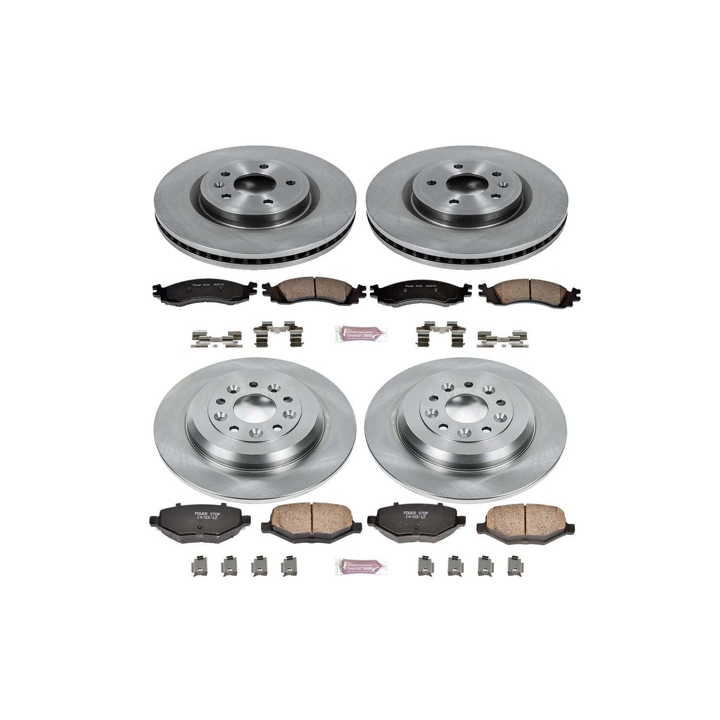 PowerStop Power Stop 11-12 Ford Taurus Front & Rear Autospecialty Brake Kit KOE5582