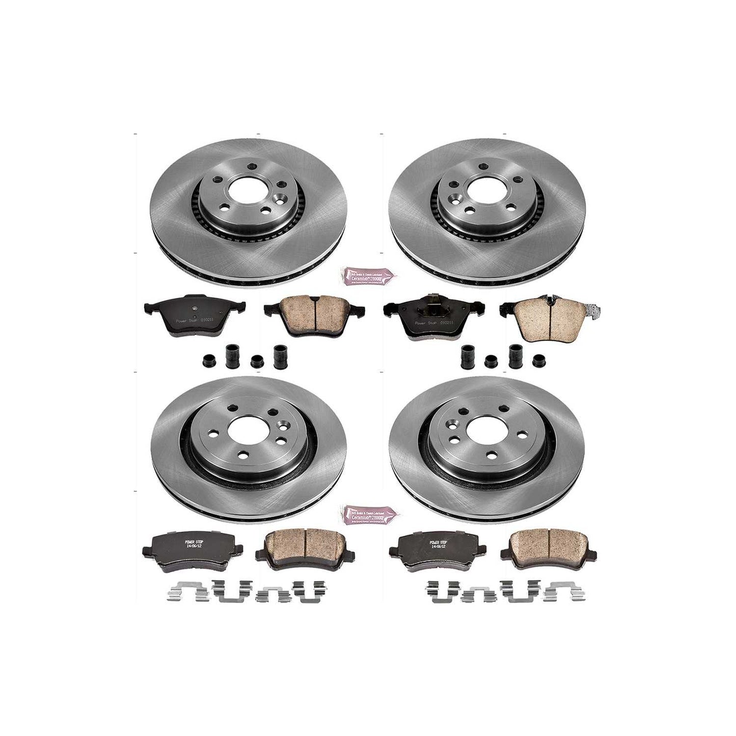 PowerStop Power Stop 11-14 Volvo S60 Front & Rear Autospecialty Brake Kit KOE5614