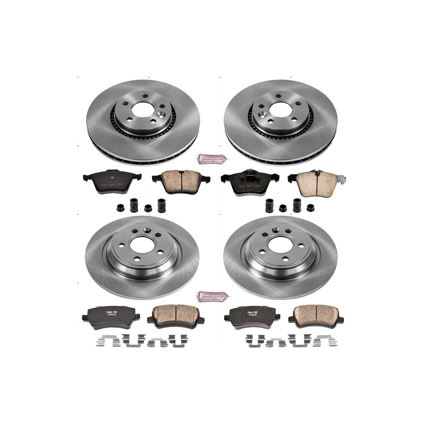 PowerStop Power Stop 08-14 Volvo S80 Front & Rear Autospecialty Brake Kit KOE5615