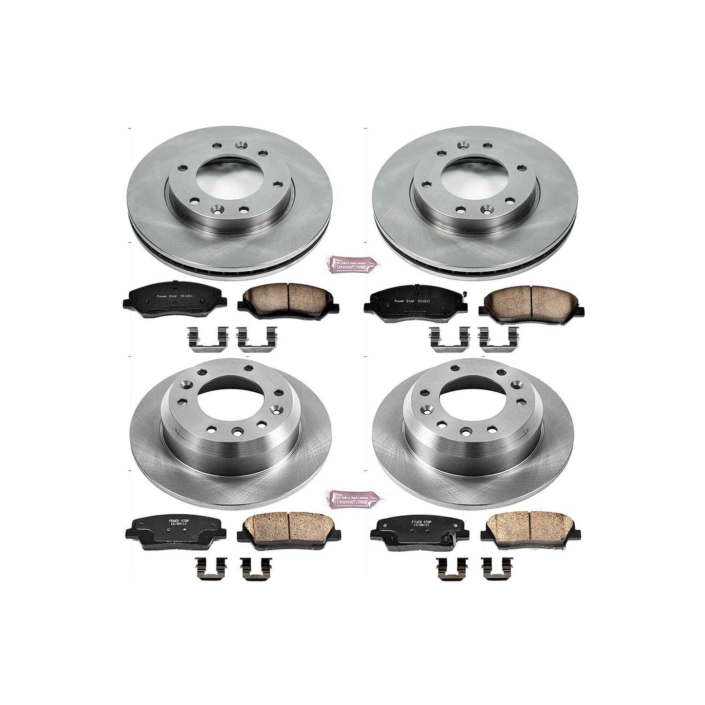 PowerStop Power Stop 07-08 Hyundai Entourage Front & Rear Autospecialty Brake Kit KOE5831