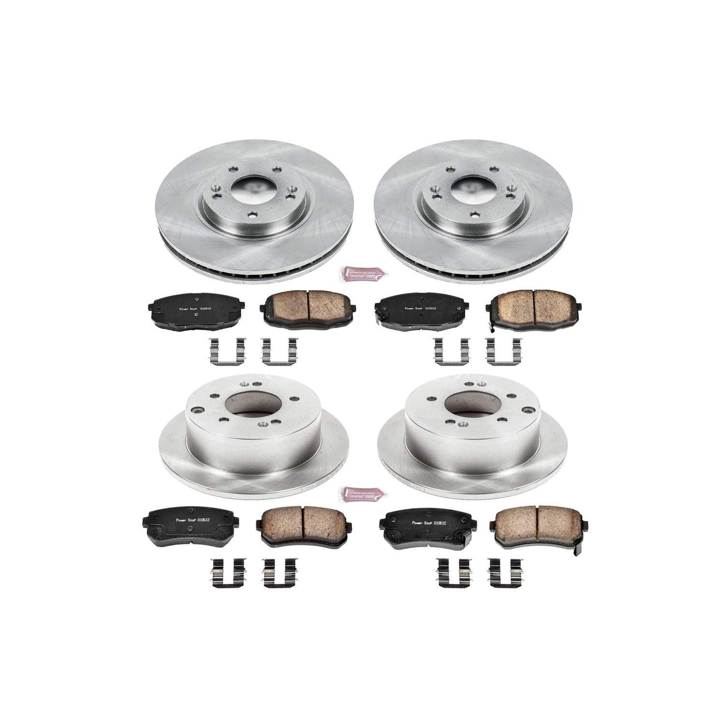 PowerStop Power Stop 10-13 Kia Forte Front & Rear Autospecialty Brake Kit KOE5838