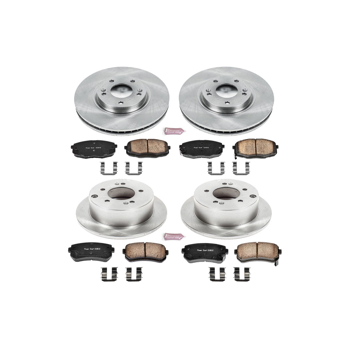 PowerStop Power Stop 10-13 Kia Forte Front & Rear Autospecialty Brake Kit KOE5838
