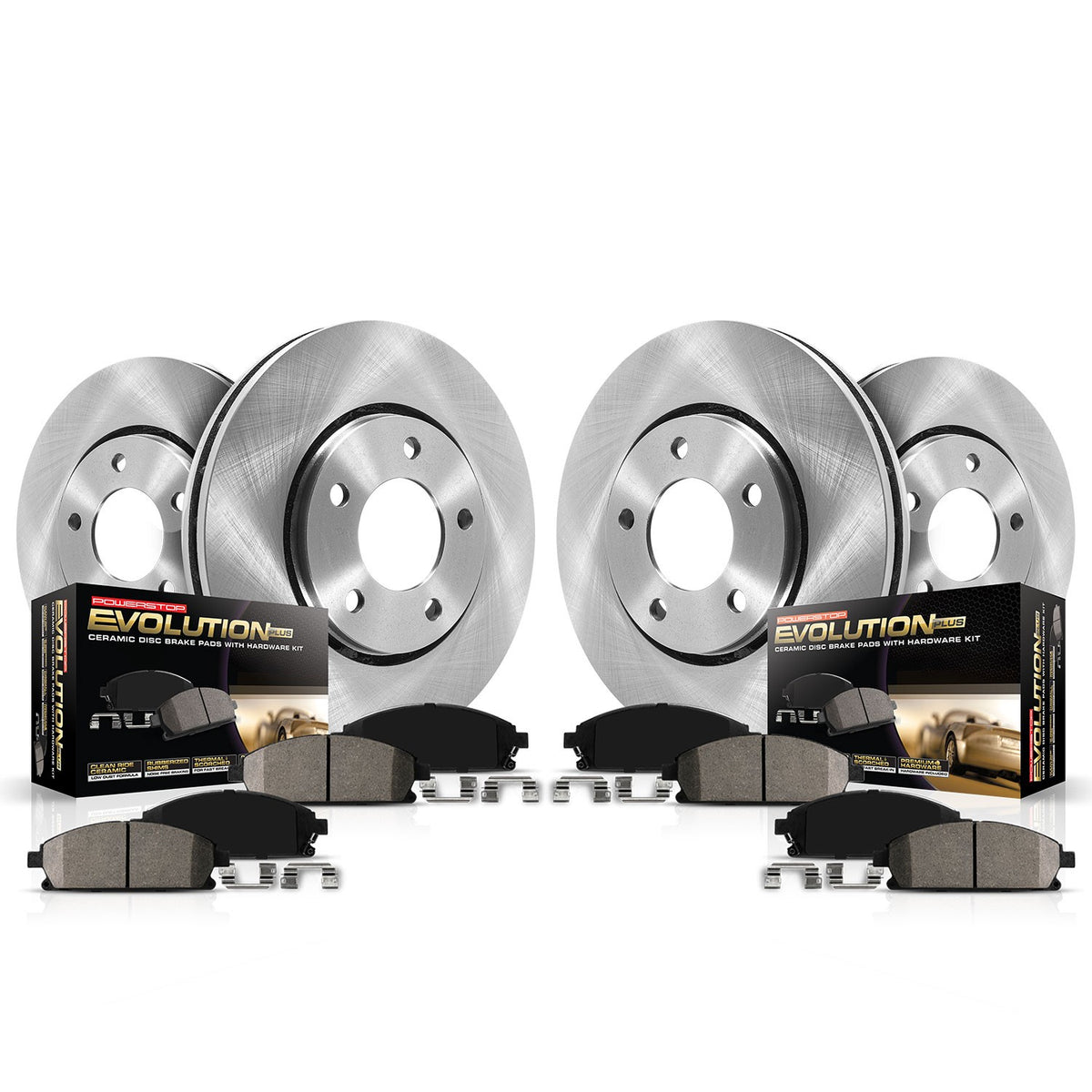PowerStop Power Stop 10-13 Kia Forte Front & Rear Autospecialty Brake Kit KOE5838