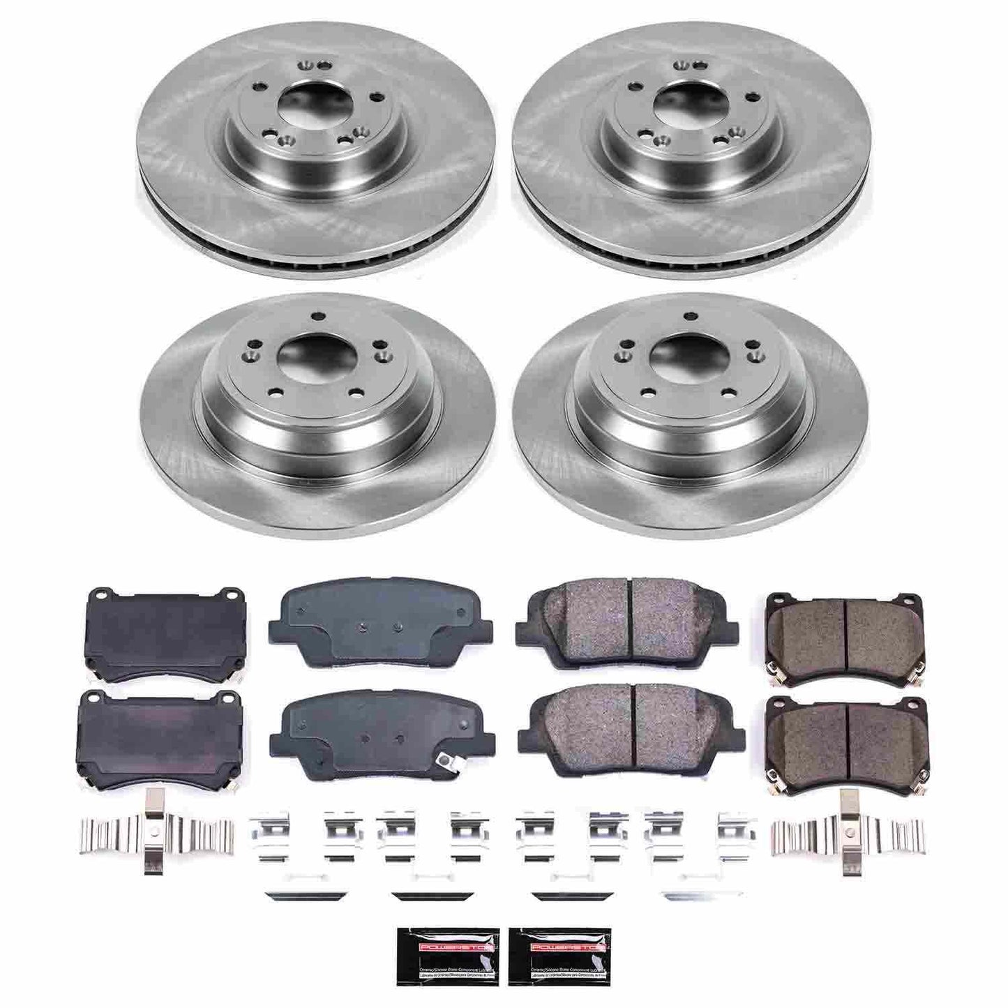 PowerStop Power Stop 2009 Hyundai Genesis Front & Rear Autospecialty Brake Kit KOE5844