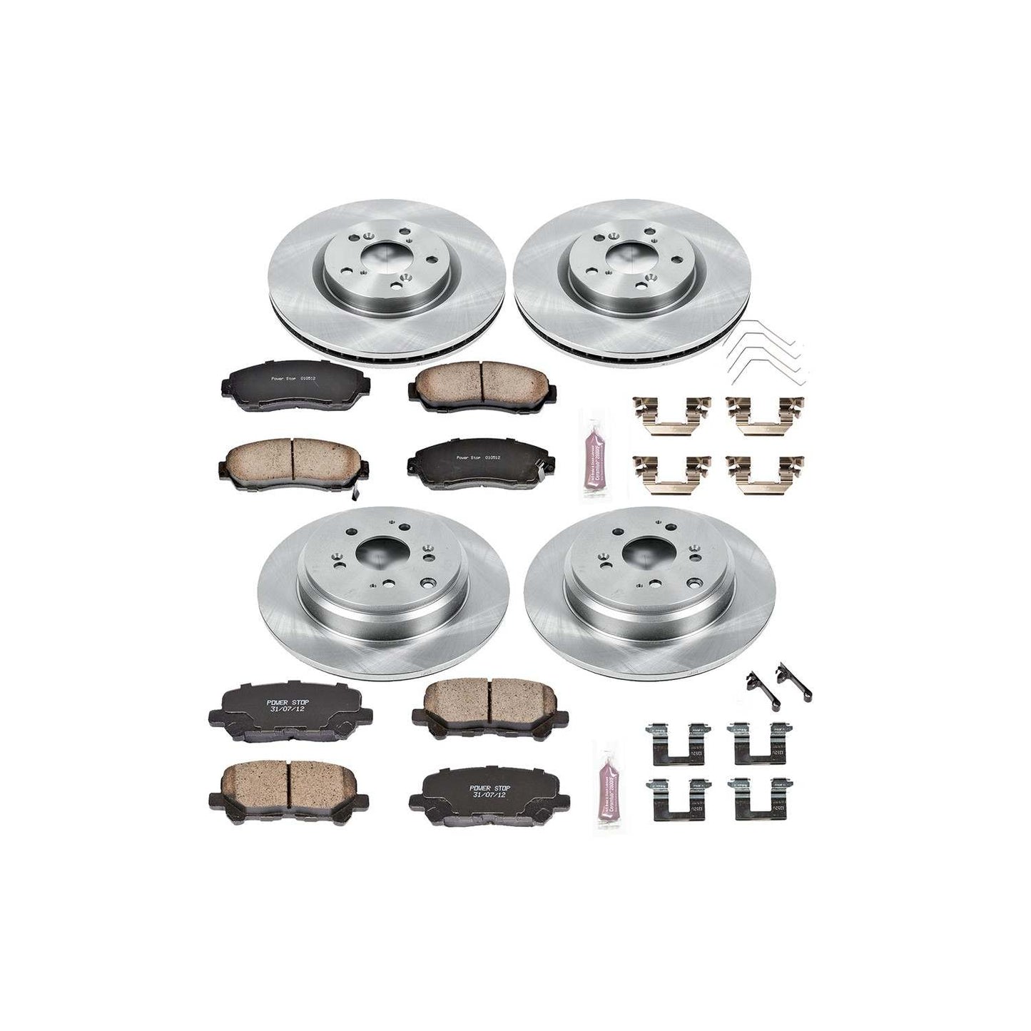 PowerStop Power Stop 11-14 Honda Odyssey Front & Rear Autospecialty Brake Kit KOE5858