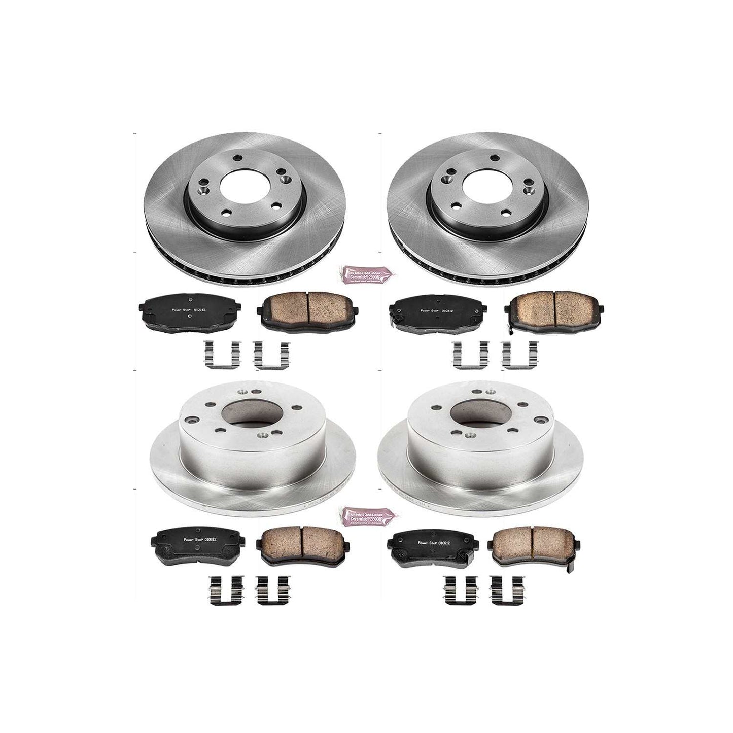 PowerStop Power Stop 10-13 Kia Forte Front & Rear Autospecialty Brake Kit KOE5912